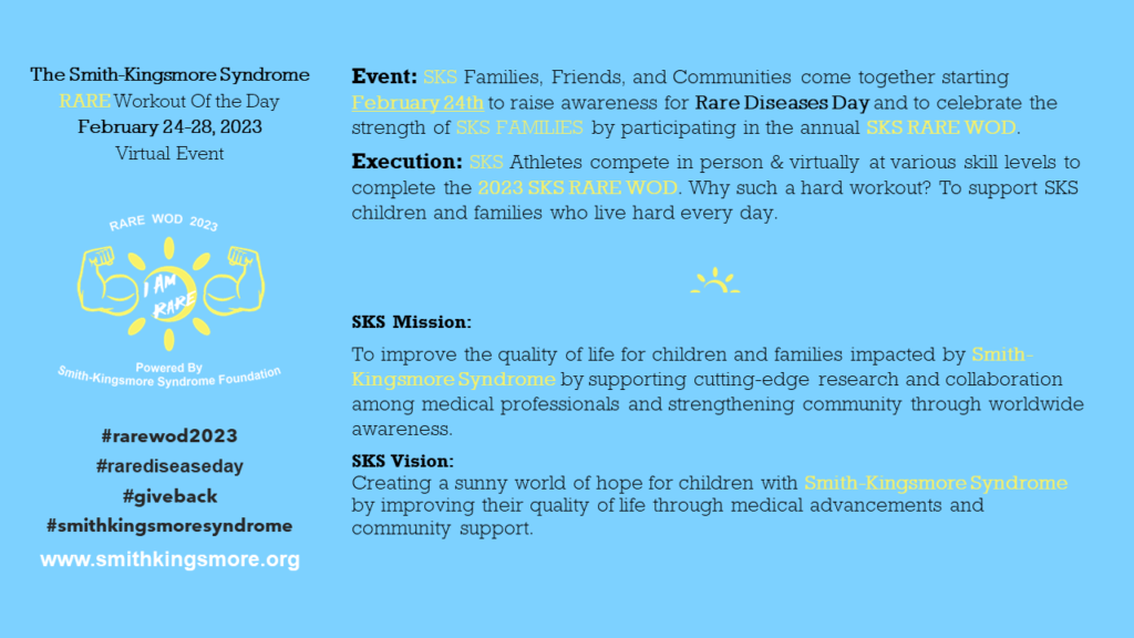 Poster describing how to participate in the SKS Rare WOD