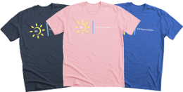T-shirts with Smith-Kingsmore syndrome logo